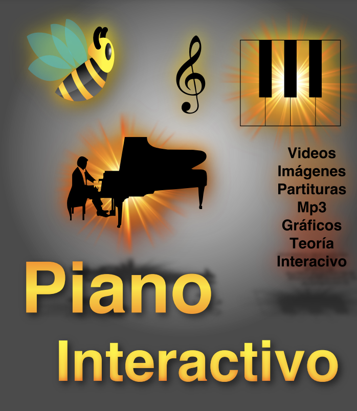 Libro piano interactivo. 3 notas